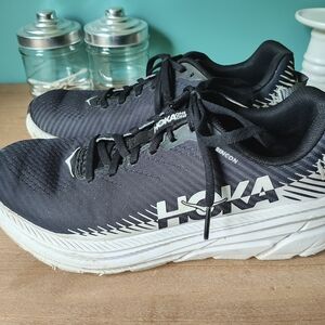 HOKA Black and White Running Shoes
